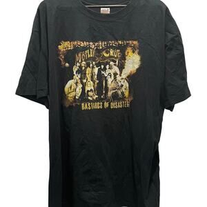VTG 2005 Motley Crue Bastards Of Disaster Red White Crue Tour Shirt Adult 2XL